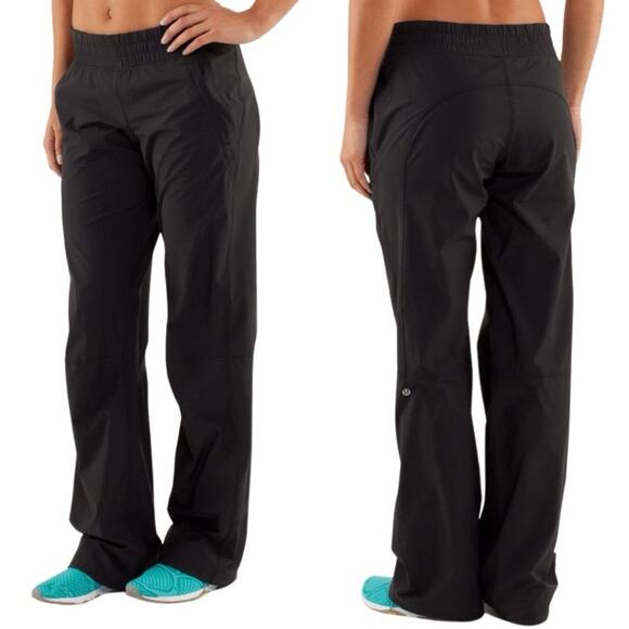 lululemon athletica Pants - Lululemon Run size 6 RARE DISCONTINUED Dog Runner Lined Pants - Black